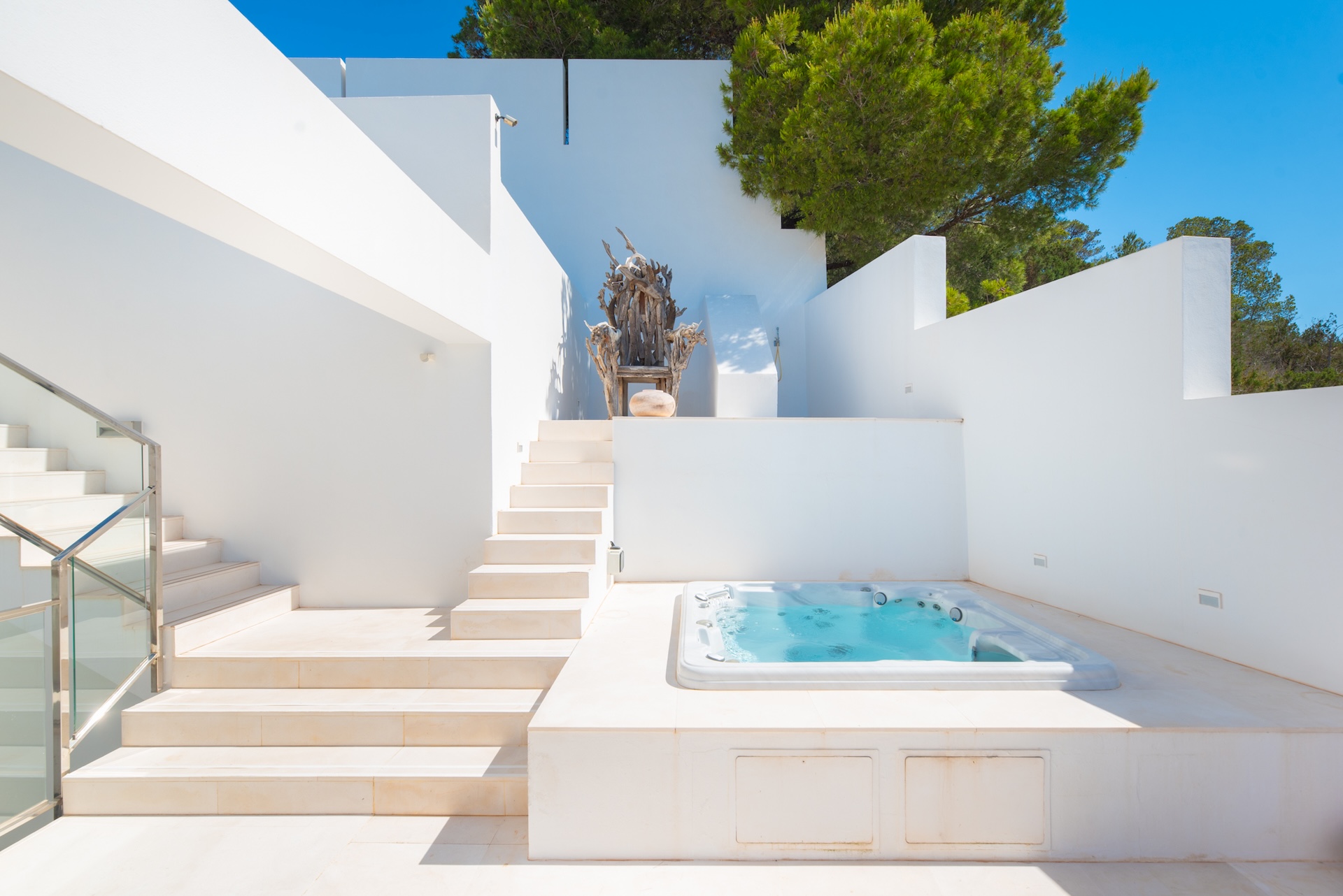 Resa Estate Ibiza for sale townhouse cala Carbo es Vedra ext patio jacuzzi.jpg